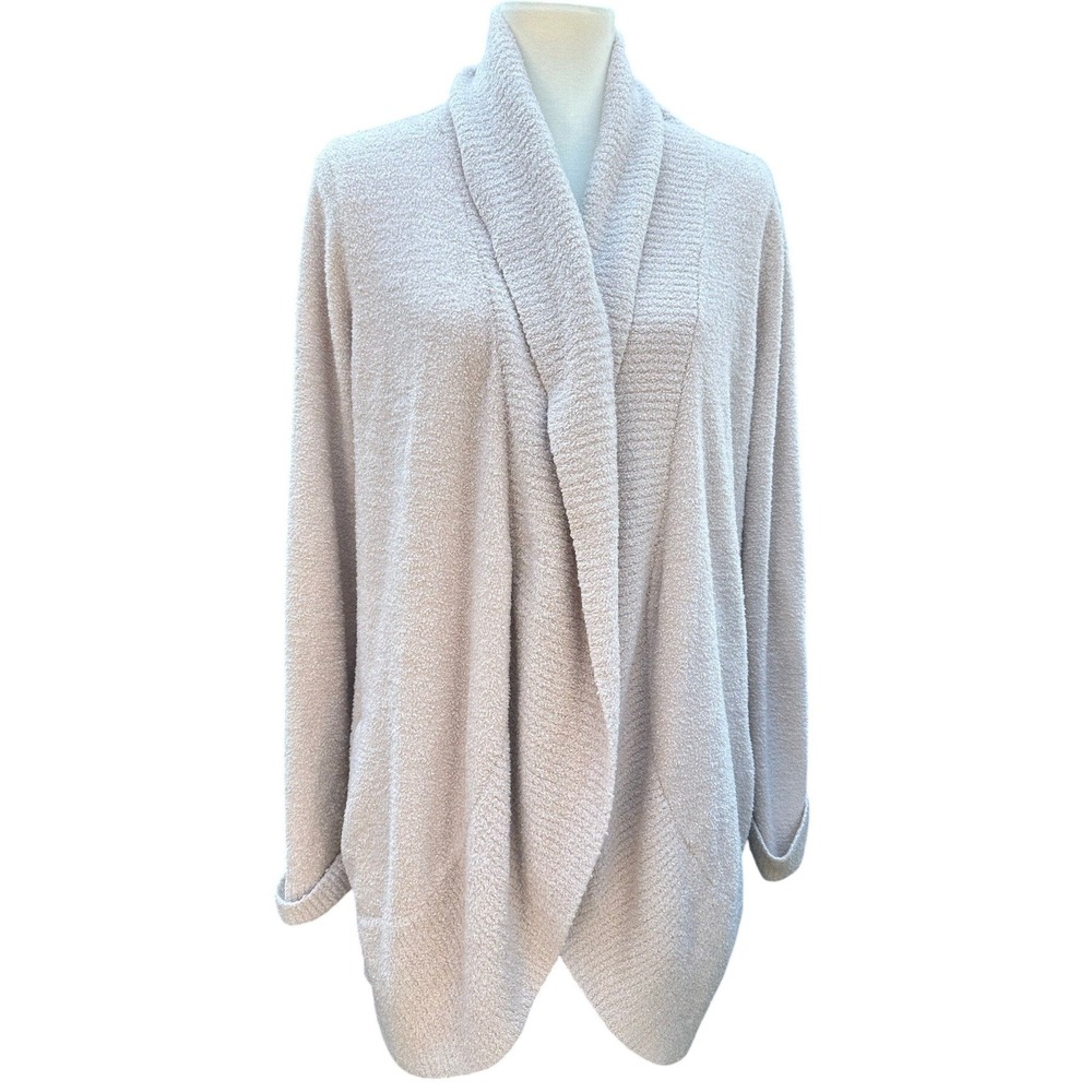 Barefoot Dreams CozyChic Lite Circle Cream Cardigan Soft Fuzzy Cozy Aesthetic